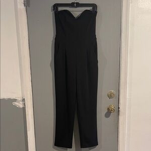 Express Black Strapless Jumpsuit Size 4